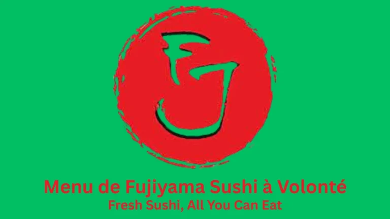 menu de fujiyama sushi à volonté