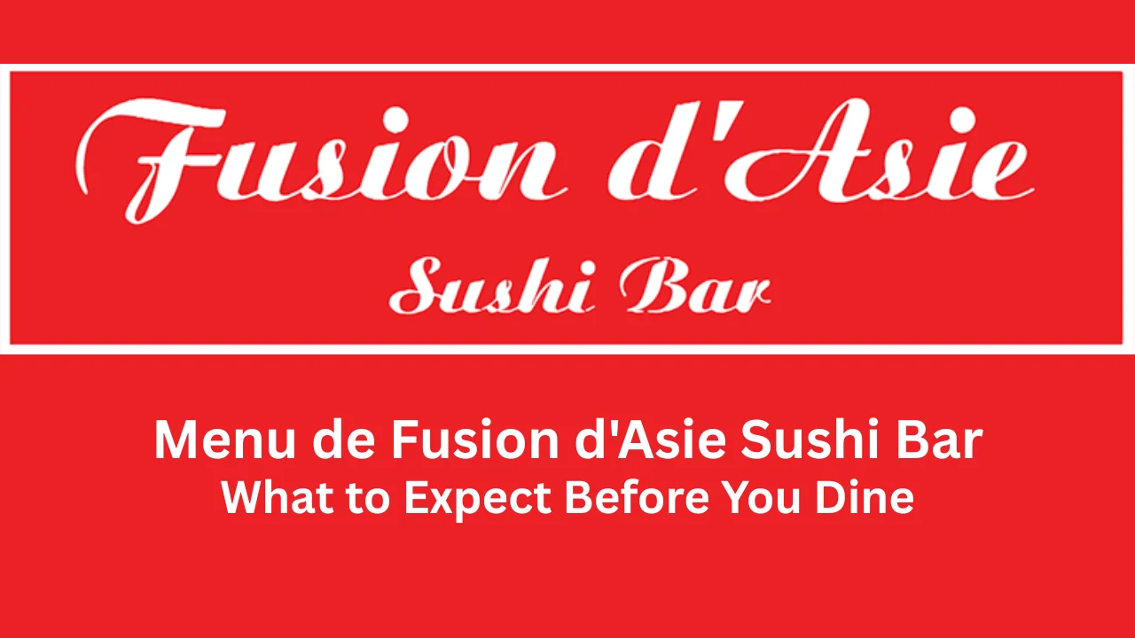 menu de fusion d'asie sushi bar