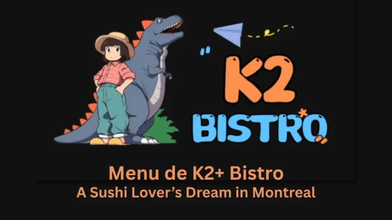 menu de k2+ bistro