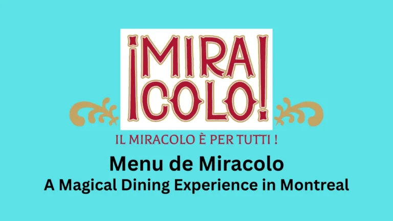 menu de miracolo
