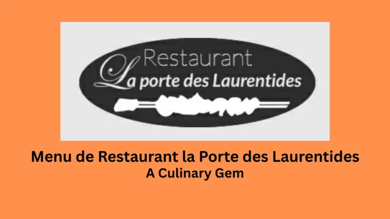 menu de restaurant la porte des laurentides