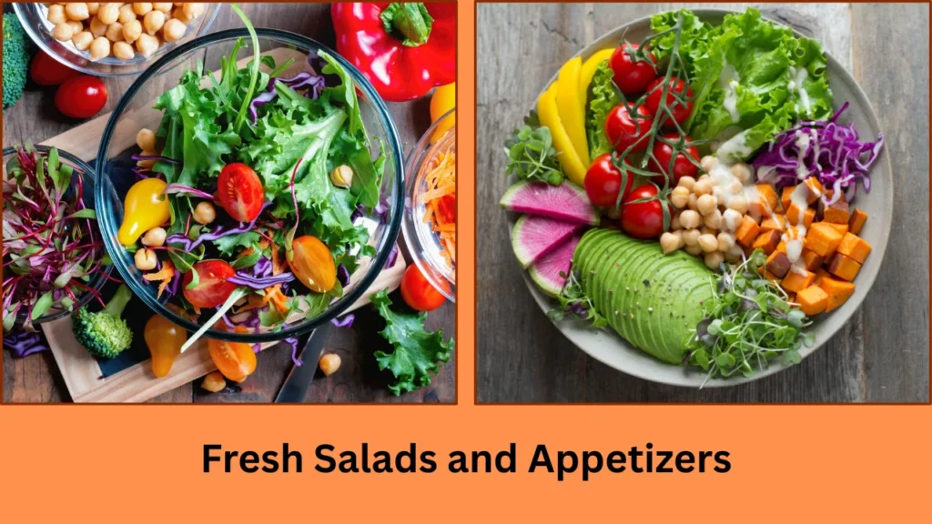 menu de restaurant peskerô Fresh Salads and Appetizers