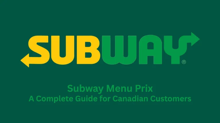 subway menu prix