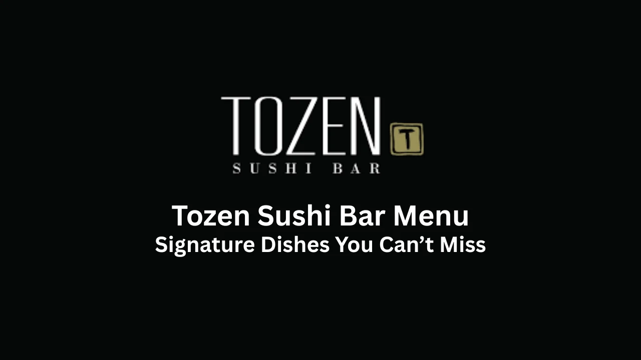 tozen sushi bar menu