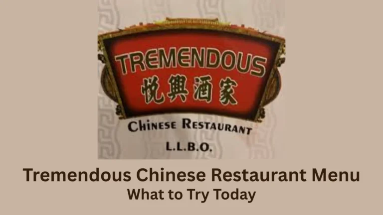 tremendous chinese restaurant menu
