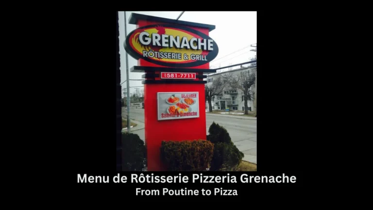 menu de rôtisserie pizzeria grenache