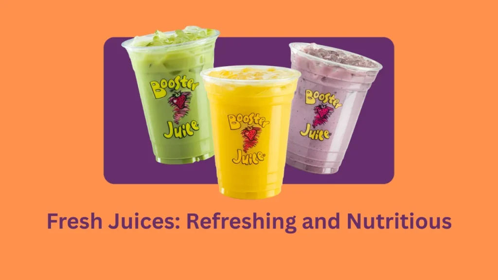 booster juice menu