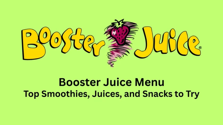booster juice menu