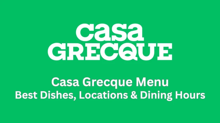 casa grecque menu