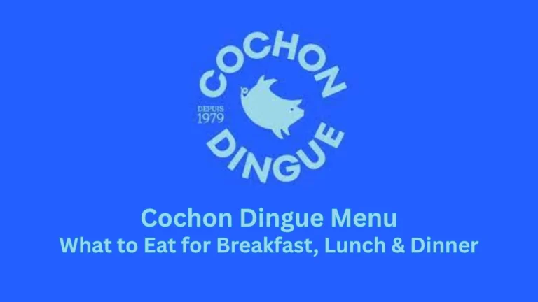 cochon dingue menu