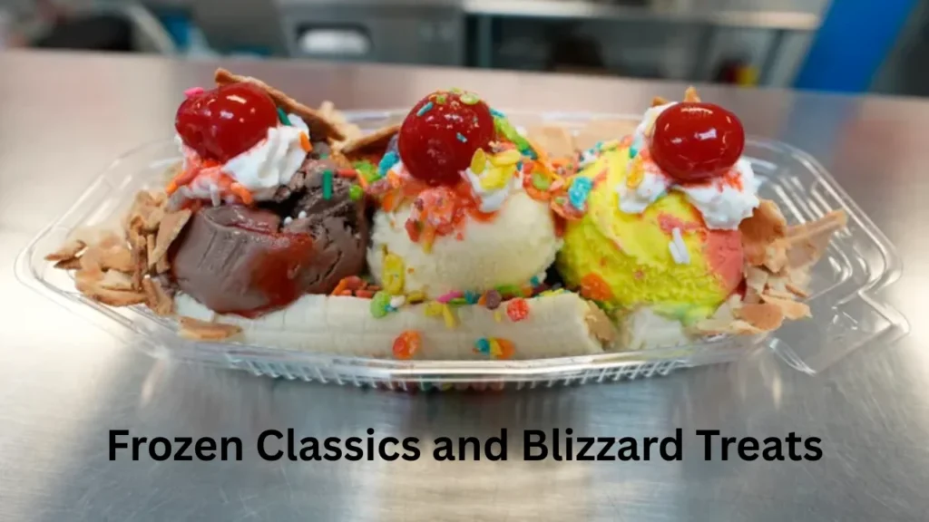 dairy queen menu Frozen Classics and Blizzard Treats