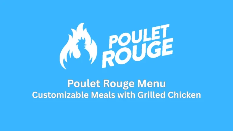 poulet rouge menu