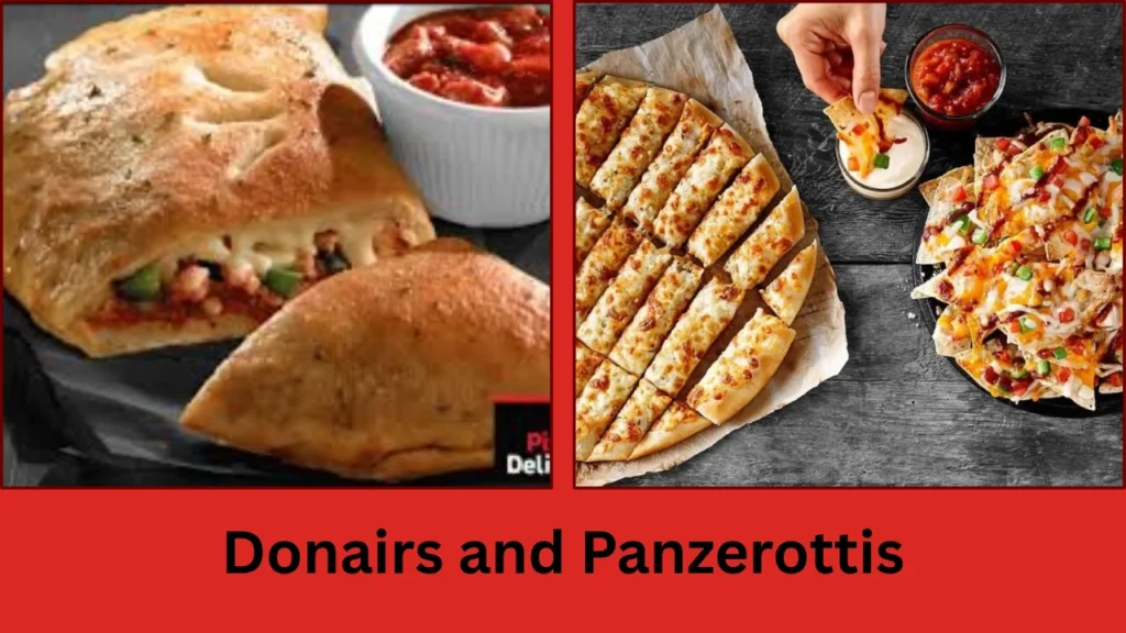 Pizza Delight Menu Donairs and Panzerottis