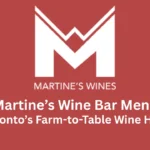 martine's wine bar menu