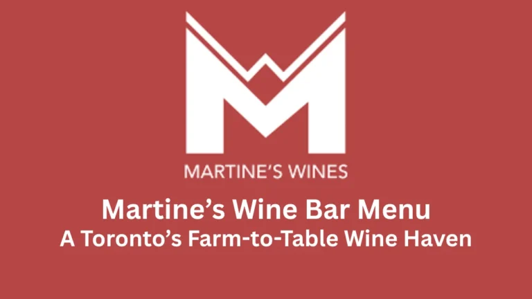 martine's wine bar menu