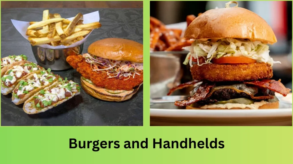 browns social house menu Burgers and Handhelds