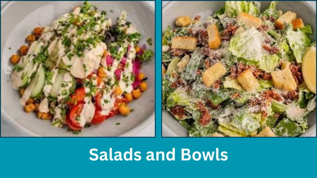 taps public house menu Salads and Bowls