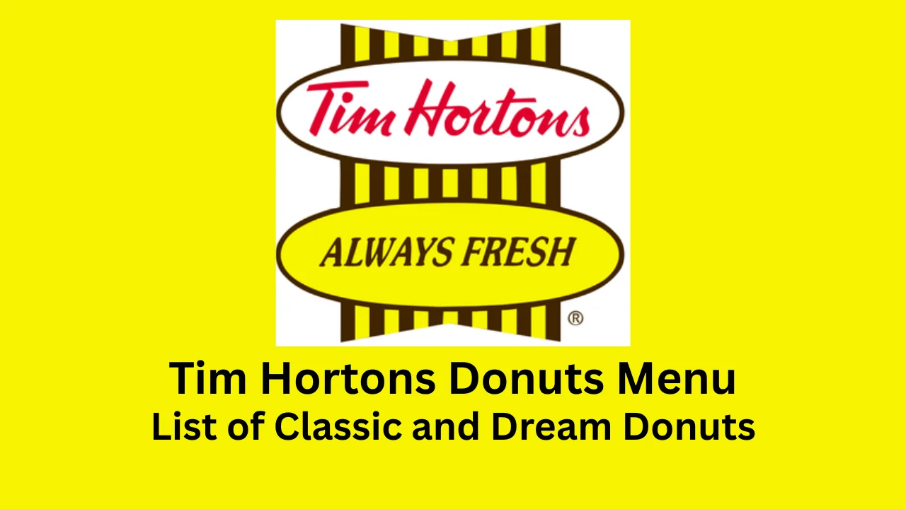 tim hortons donuts menu