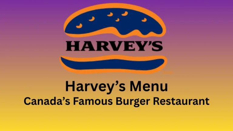harvey's menu