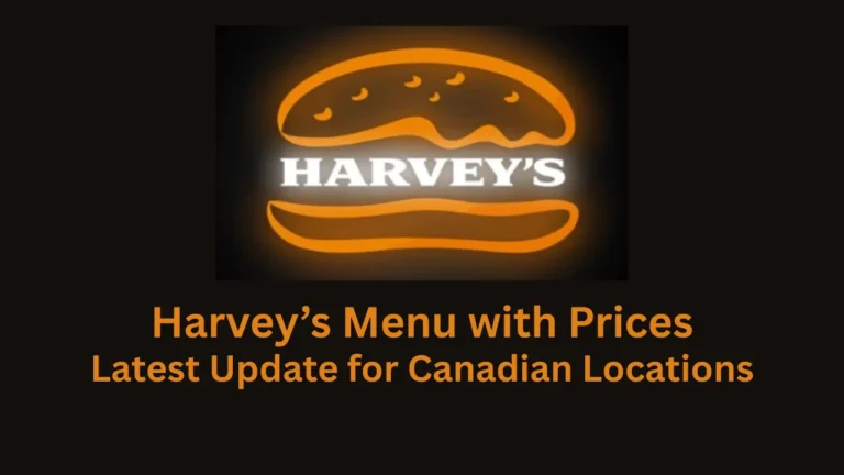 harvey's menu with prices