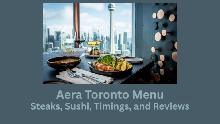 aera toronto menu