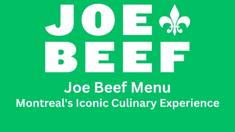 joe beef menu