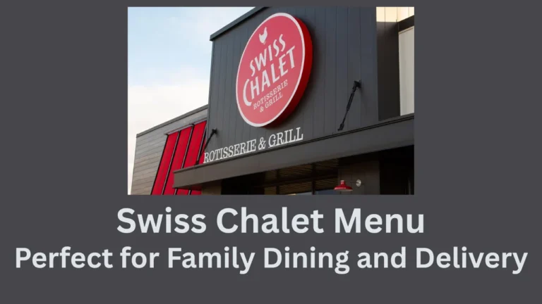 swiss chalet menu