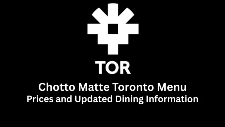 chotto matte toronto menu