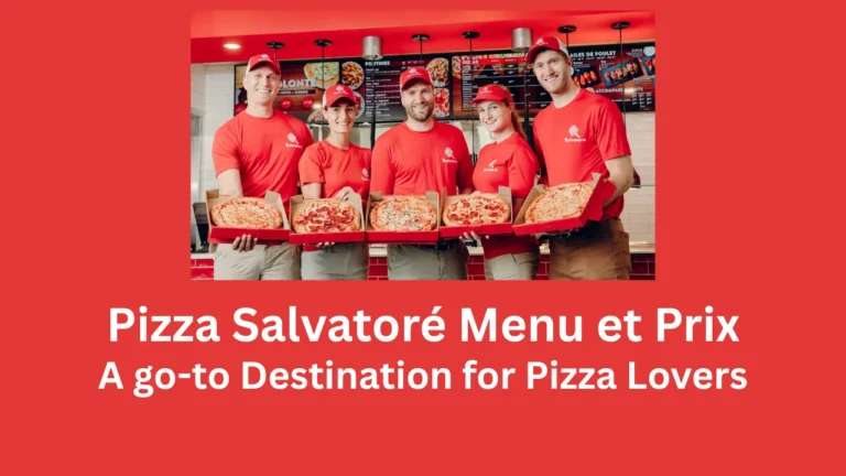 pizza salvatoré menu et prix