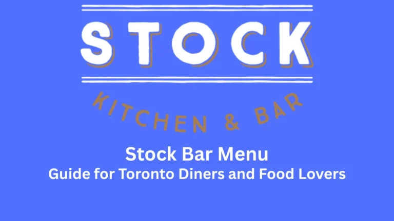 stock bar menu