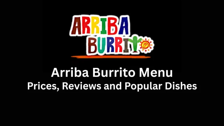 arriba burrito menu