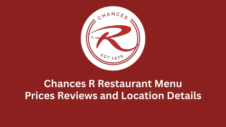 chances r restaurant menu
