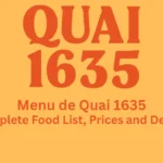 menu de quai 1635