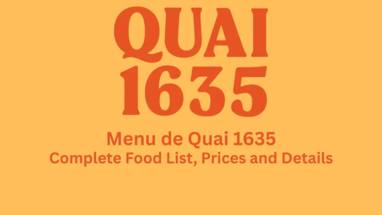 menu de quai 1635